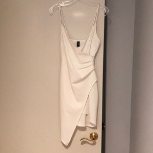 White asymmetric dress